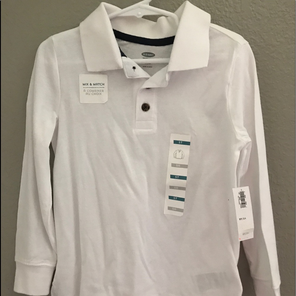 NWT Old Navy long sleeve polo style tee
